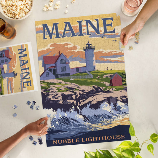 Maine Nubble Lighthouse Jigsaw Puzzle