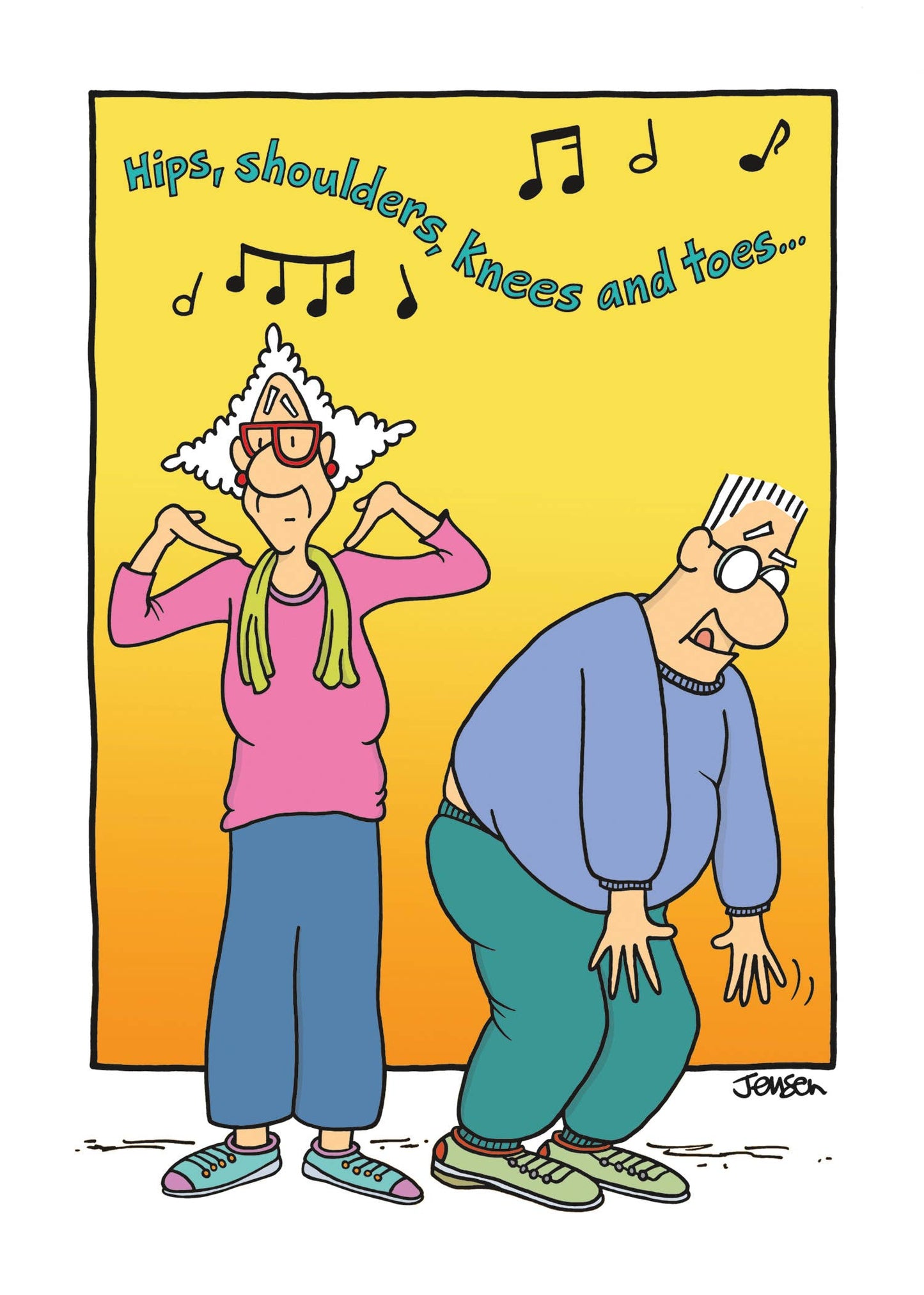 Knees And Toes Get Well Card