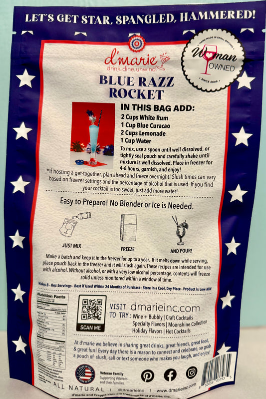 Blue Razz Rocket Cocktail Slush Mix