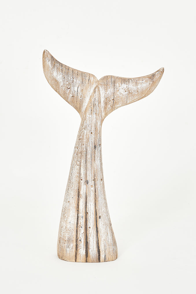 Distressed Wood Whale Tail (L)