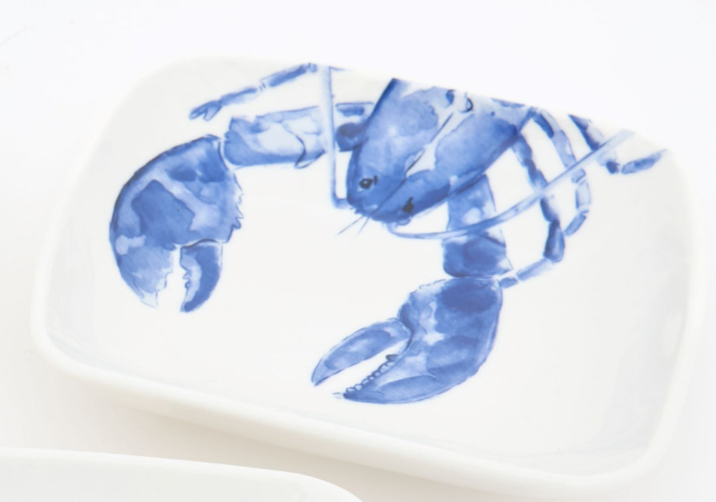 Nibble Plate - Watercolor Lobster (Blue)