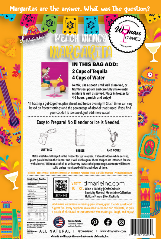 Peach Mango Margarita Cocktail Slush Mix