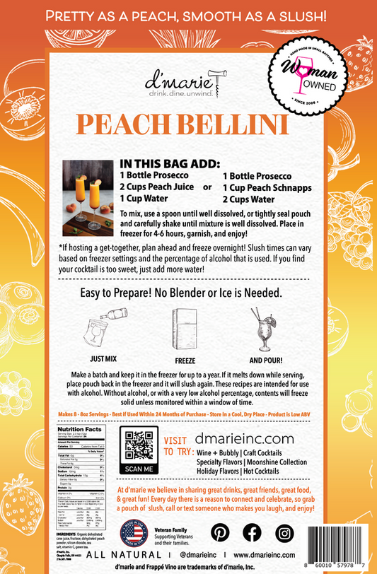 Peach Bellini Cocktail Slush Mix