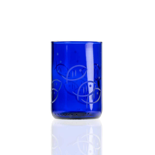 Fish (Blue Repurposed Tumbler Glass)