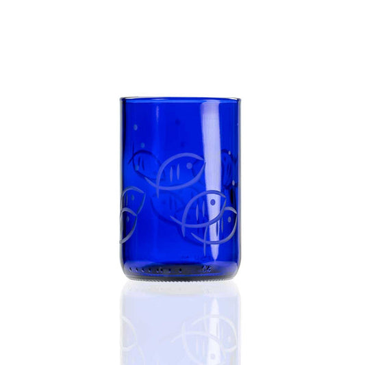 Fish (Blue Repurposed Tumbler Glass)