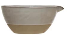 Two-Tone Stoneware Batter Bowl Set