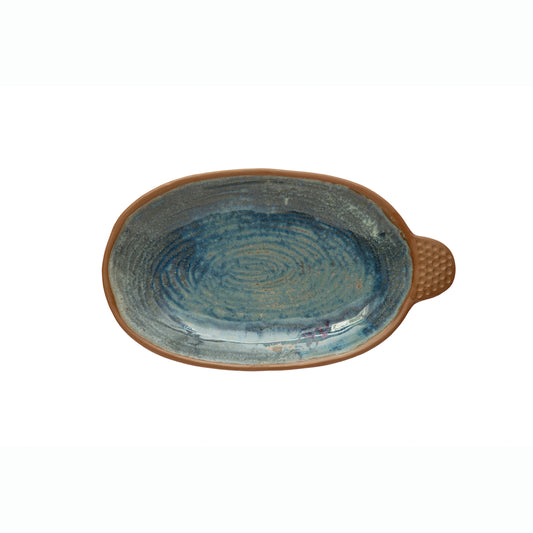 Stoneware Plate (Reactive Glaze)