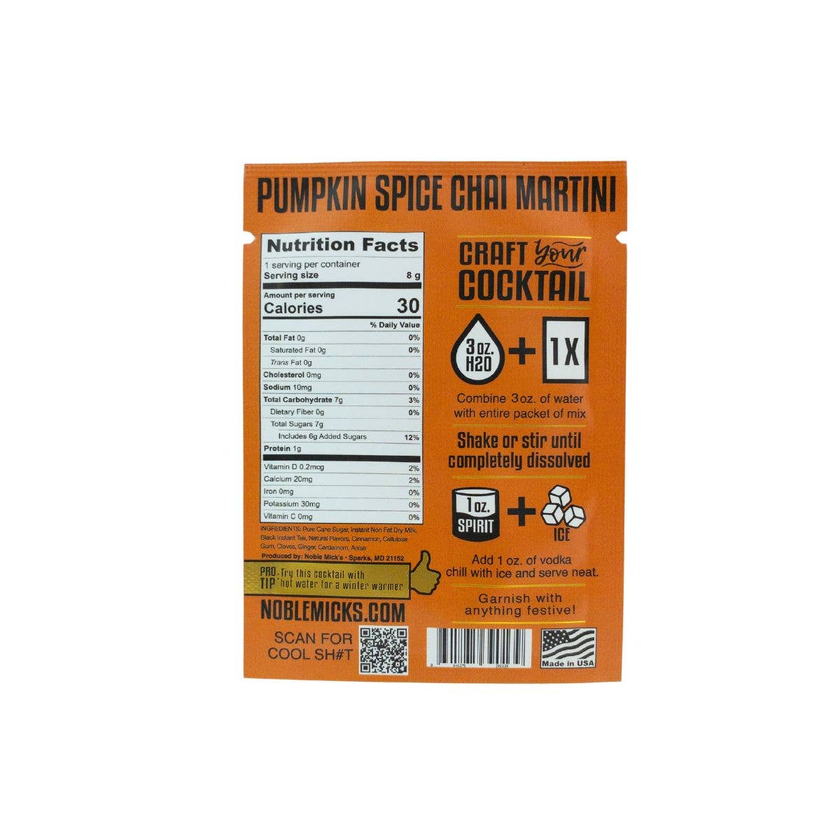 Pumpkin Spice Chai Martini Packaged Cocktail