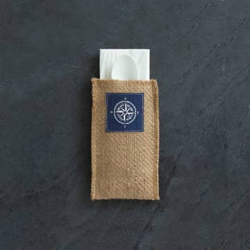 Compass Silverware Pouch