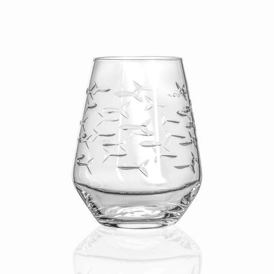 School of Fish (Stemless Wine Glass)