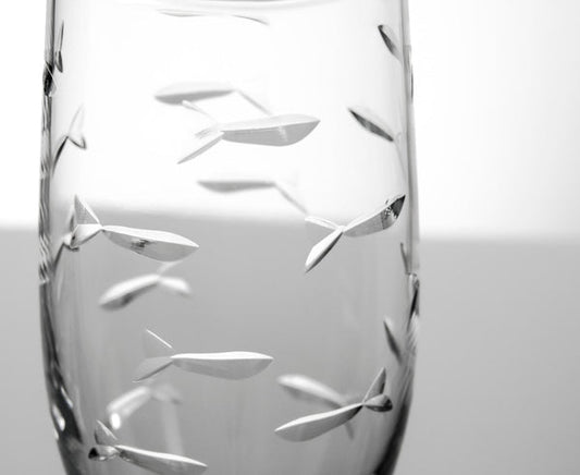 School of Fish (Champagne Flute Glass)