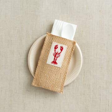 Lobster Silverware Pouch