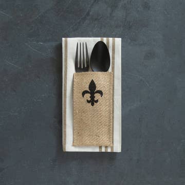 Fleur De Lis Silveware Pouch