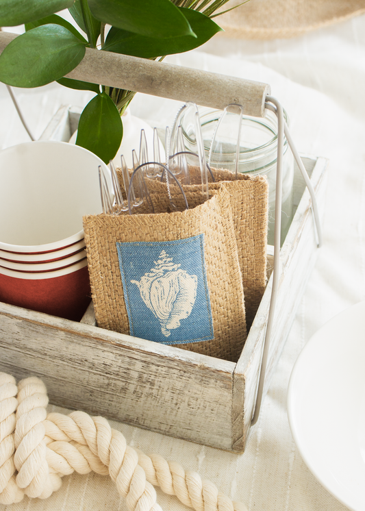 Conch Shell Silverware Pouch