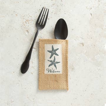 Starfish Welcome Silverware Pouch