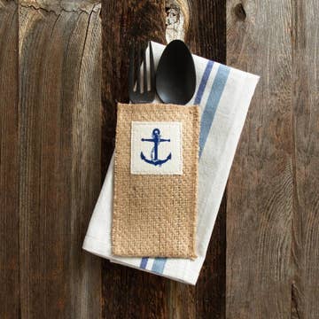 Anchor Silverware Pouch