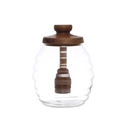 Beehive Honey Jar w/ Dipper