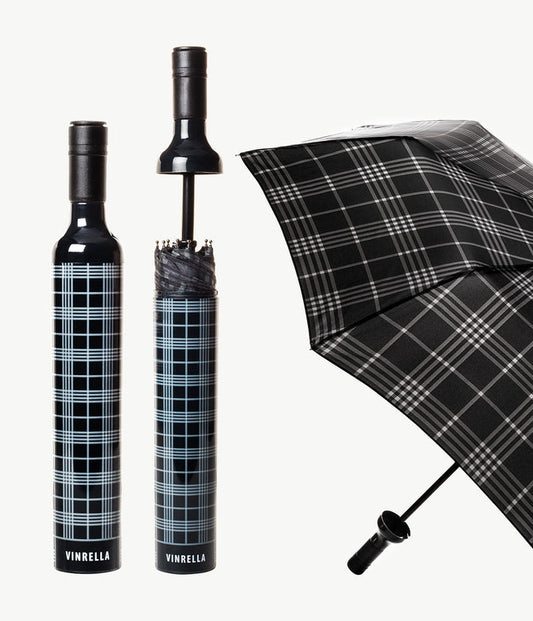 Black Plaid Umbrella