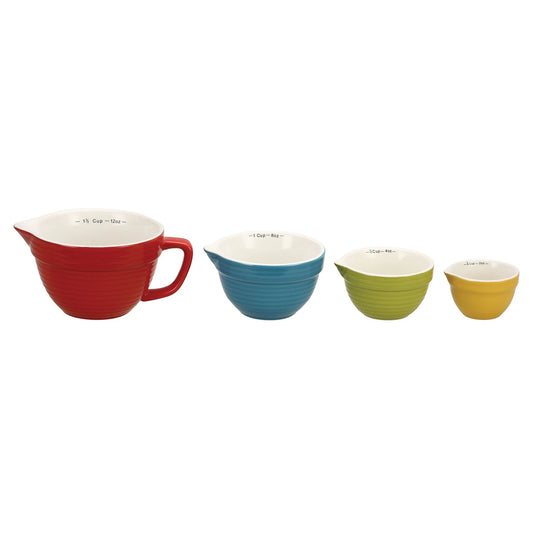 Handled Red Measuring Cup Set