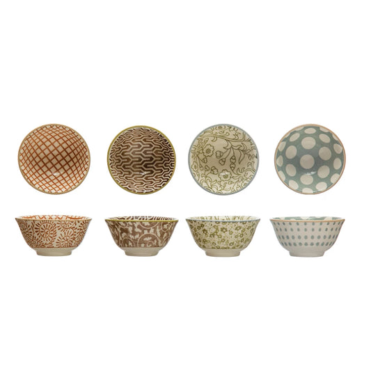 Stoneware Patterned Pinch Pot