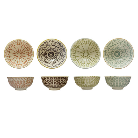 Stoneware Patterned Bowl