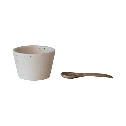 Stoneware Bowl w/ Spoon