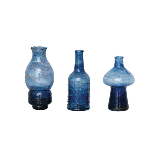 Recycled Blue Glass Vase