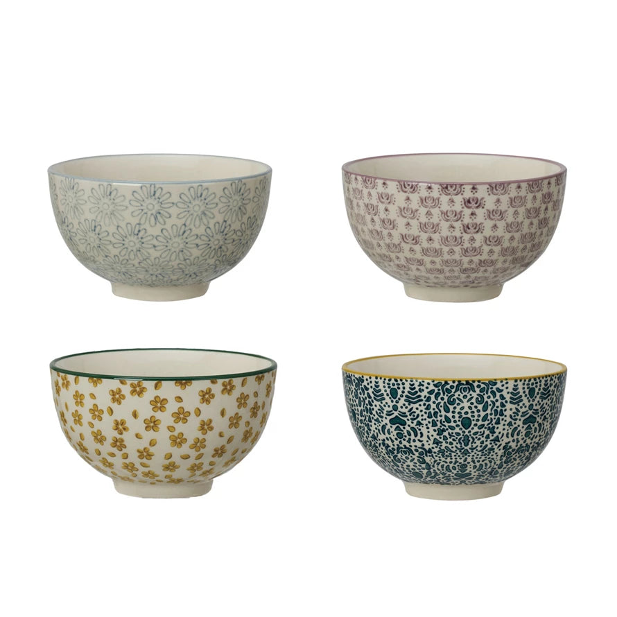 Repeating Patterns Stoneware Bowl