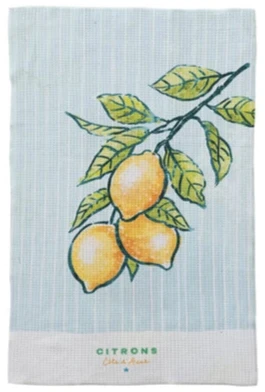 Lemon Striped Tea Towel